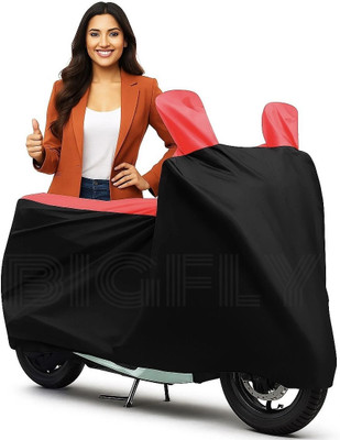BigFly Waterproof Two Wheeler Cover for Ola(Electric Scooter, Red, Black)