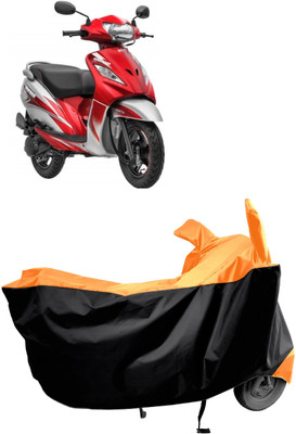 Amexride Two Wheeler Cover for TVS(Wego, Orange, Black)
