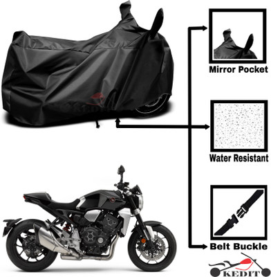 KEDIT Two Wheeler Cover for Honda(CB 400, Black)