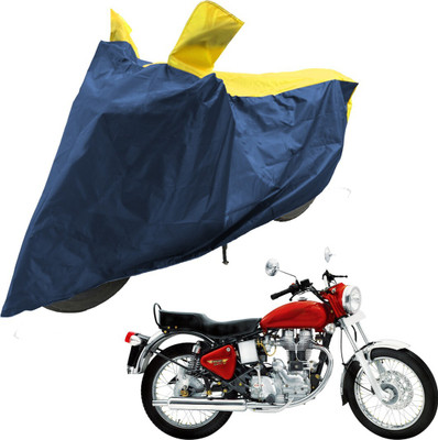 RiderShine Two Wheeler Cover for Royal Enfield(Electra 5S, Blue, Yellow)