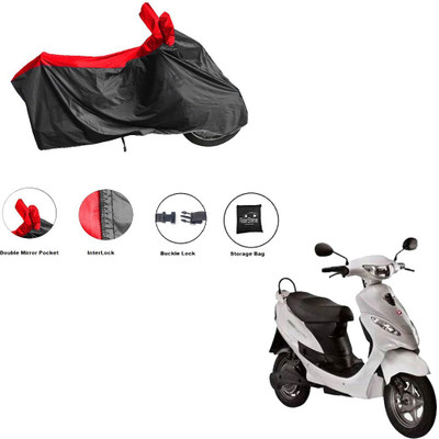 RiderShine Waterproof Two Wheeler Cover for Hero(Electric E-Sprint, Black, Red)