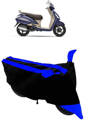 HEMSKAR Two Wheeler Cover for TVS(Jupiter 125, Black, Blue)