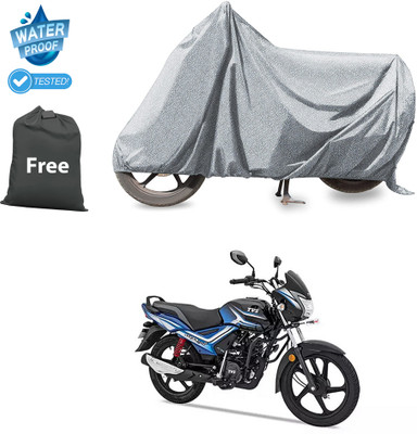 CODOKI Waterproof Two Wheeler Cover for TVS(Star City Plus BS6, Silver)