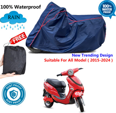 AutoGalaxy Waterproof Two Wheeler Cover for Hero(Electric Photon BS6, Blue, Red)