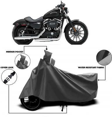 MMSSTAR Waterproof Two Wheeler Cover for Harley Davidson(Iron 883, Grey)