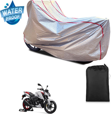 PAGORA Waterproof Two Wheeler Cover for TVS(Apache RTR 160, Silver)