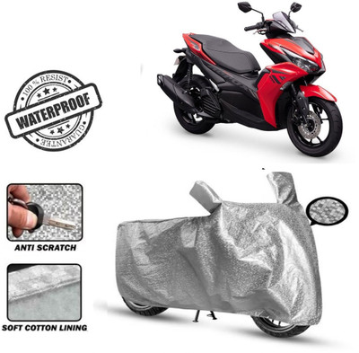 Autoinnovation Waterproof Two Wheeler Cover for Yamaha(Aerox 155 Maxi, Silver)