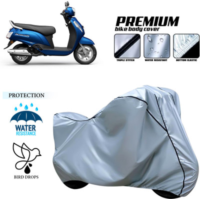 CODOKI Waterproof Two Wheeler Cover for Suzuki(Access 125, Silver)