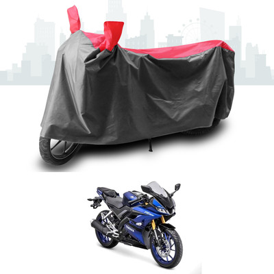 SEBONGO Waterproof Two Wheeler Cover for Yamaha(R15, Grey, Red)
