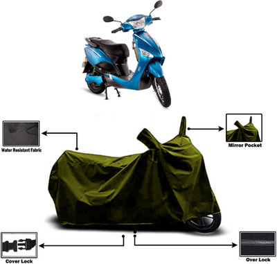 Amexride Two Wheeler Cover for Hero Electric(Electric Optima Plus, Green)