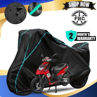 FBC Waterproof Two Wheeler Cover for Aprilia(Black, Blue)