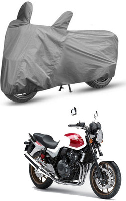 DeepShakshi AUTOMOTIVE Waterproof Two Wheeler Cover for Honda(CB 400, Grey)