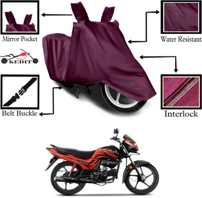 KEDIT Two Wheeler Cover for Hero(Passion Pro i3S, Maroon)