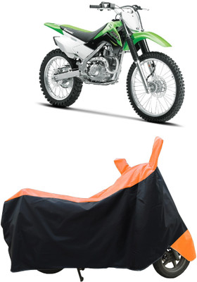 Coxtor Waterproof Two Wheeler Cover for Kawasaki(KLX 140, Orange)