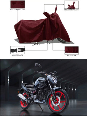 Mdstar Waterproof Two Wheeler Cover for TVS(Raider, Maroon)