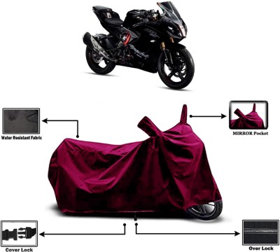 Amexride Two Wheeler Cover for TVS(Apache RTR 310 BS6, Maroon)