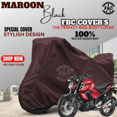 FBC Waterproof Two Wheeler Cover for Yamaha(FZ, Maroon)