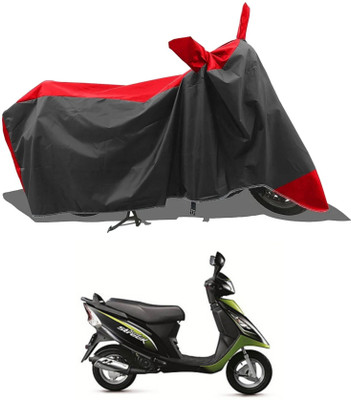 DeepShakshi AUTOMOTIVE Two Wheeler Cover for TVS(Scooty Streak, Red, Black)