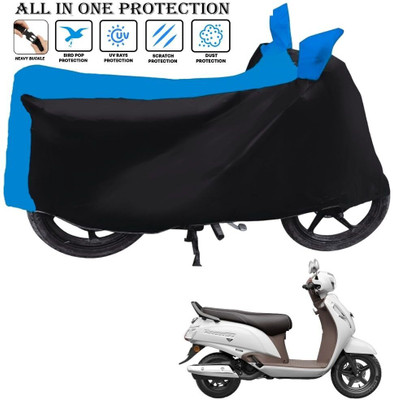 AUTOCAD Waterproof Two Wheeler Cover for Suzuki(Access SE, Black, Blue)