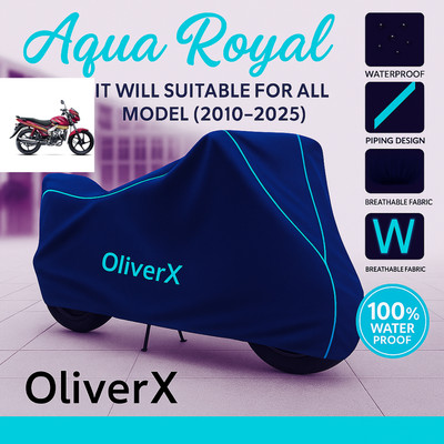 OliverX Waterproof Two Wheeler Cover for Mahindra(Centuro Rockstar, Blue, Red)