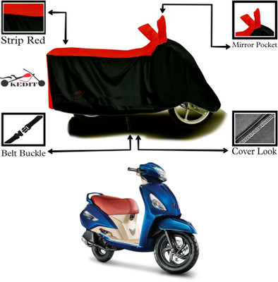 AASHTIK MART Two Wheeler Cover for TVS(Jupiter 125, Red, Black)