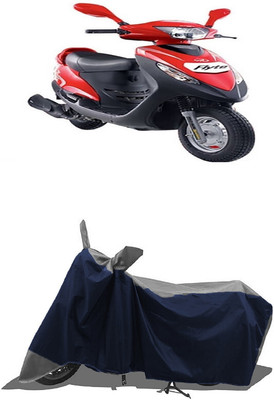 SUGASHRI Waterproof Two Wheeler Cover for Mahindra(Flyte, Grey, Blue)