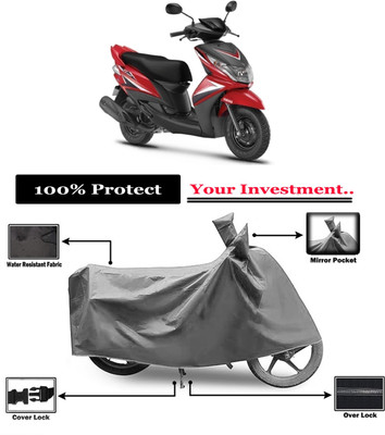 Amexride Two Wheeler Cover for Yamaha(Ray Z, Grey)