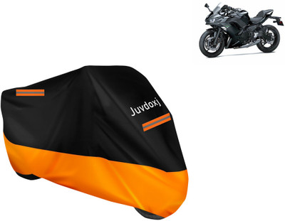 Juvdoxj Waterproof Two Wheeler Cover for Kawasaki(Ninja 650, Orange)