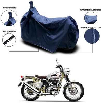 ANTHUB Waterproof Two Wheeler Cover for Royal Enfield(Bullet Trials 500, Blue)