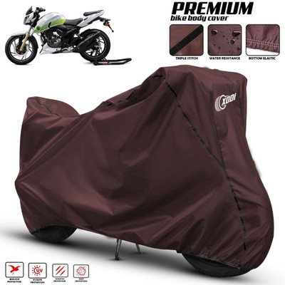 xodi Waterproof Two Wheeler Cover for TVS(Apache RTR 200 4V, Maroon, Black)