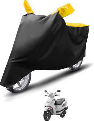 Caronix Waterproof Two Wheeler Cover for TVS(Wego, Yellow)