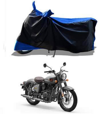 DeepShakshi AUTOMOTIVE Waterproof Two Wheeler Cover for Royal Enfield(Classic 350, Blue)