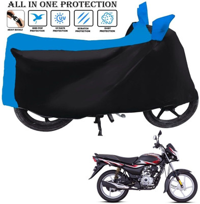 AutoGalaxy Waterproof Two Wheeler Cover for Bajaj(Platina, Black, Blue)