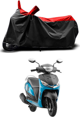 MMSSTAR Waterproof Two Wheeler Cover for Yamaha(Alpha BS6, Black, Red)