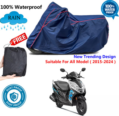 AUTOCAD Waterproof Two Wheeler Cover for Honda(Dio, Blue, Red)