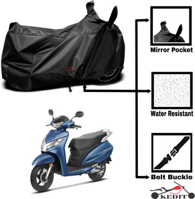 KEDIT Two Wheeler Cover for Honda(Activa 6G, Black)