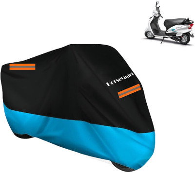 Horseyaart Waterproof Two Wheeler Cover for Hero(Duet, Blue)