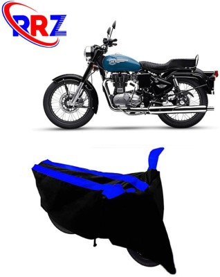 RRZ Waterproof Two Wheeler Cover for Royal Enfield(Standard 350, Black, Blue)