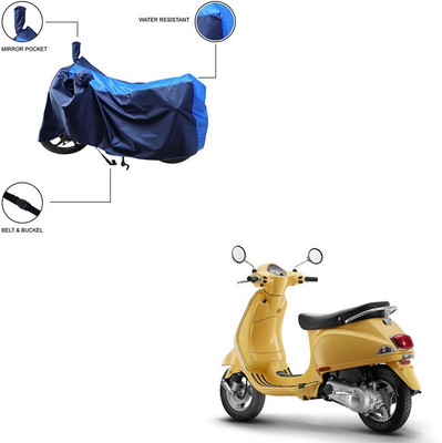 Furnish Flow Two Wheeler Cover for Vespa(Urban Club, Blue)