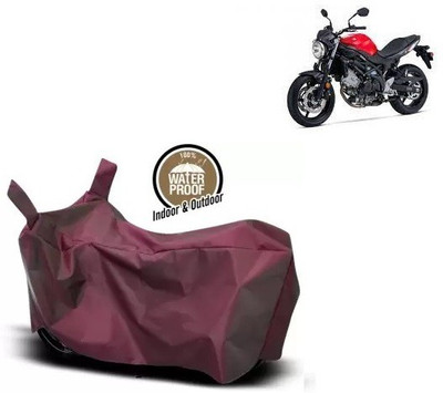OliverX Waterproof Two Wheeler Cover for Suzuki(SV650 BS6, Maroon)