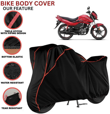 kerwa Waterproof Two Wheeler Cover for Hero(Passion Xpro, Black, Red)