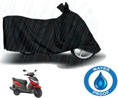 RAAMKM Waterproof Two Wheeler Cover for Hero, Honda, Royal Enfield, TVS(Standardv BS6, Black)