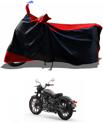DeepShakshi AUTOMOTIVE Two Wheeler Cover for Royal Enfield(Classic Stealth Black, Red)