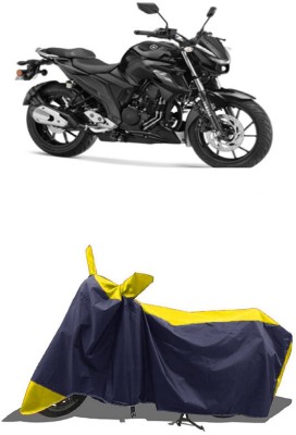 SUGASHRI Waterproof Two Wheeler Cover for Yamaha(FZ 25 BS6, Yellow, Blue)