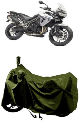 SUGASHRI Waterproof Two Wheeler Cover for Triumph(Tiger 800, Green)