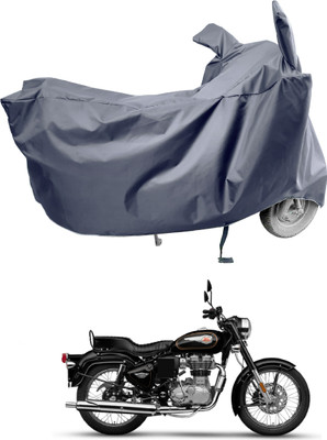 Amexride Two Wheeler Cover for Royal Enfield(350, Grey)