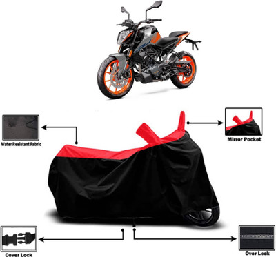 KEDIT Two Wheeler Cover for KTM(Duke 200, Red)