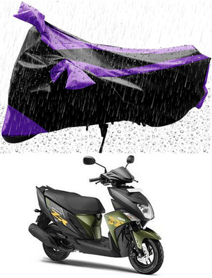 Mdstar Waterproof Two Wheeler Cover for Yamaha(Ray ZR, Purple, Black)