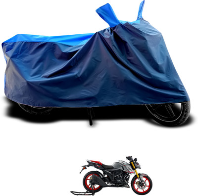 PAGORA Waterproof Two Wheeler Cover for TVS(Apache RTR 160, Black, Blue)