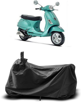 AASHTIK MART Two Wheeler Cover for Vespa(ZX 125, Black)